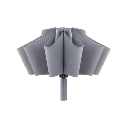 Зонт NINETYGO, обратного складывания, со светодиодной подсветкой, серый